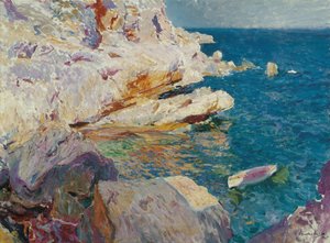Rock at Javea - Sorolla y Bastida, Joaquin (1863-1923) - 1905 - Olaj, vászon - 62,5x84,7 - Museo Carmen Thyssen, Malaga alkotó: Joaquin Sorolla y Bastida