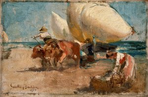Tengerparti jelenet alkotó: Joaquín Sorolla