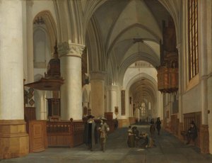 A haarlemi Szent Bavo-templom belseje alkotó: Job Adriaensz Berckheyde