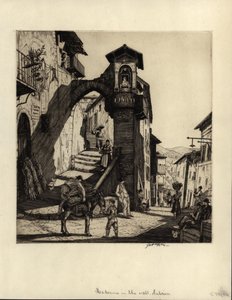 Madonna a falban, Subiaco, 1929 (szárazpontos metszet)