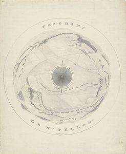 Panoráma a waterlooi csatatér helyszínéről, 1815 Panorama de Waterloo (cím a tárgyon) alkotó: Jobard frères