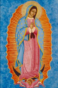 Guadalupe, 2005 (tojástempera és 24k arany, fa)