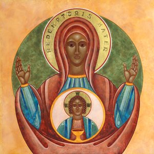Redemptoris Mater, 2010 (tojástempera és 24k arany, fa) alkotó: Jodi Simmons