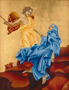 Avilai Szent Teréz, 2004 (tojástempera és 24k arany, fa) alkotó: Jodi Simmons