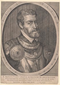 V. Károly római császár (nyomtatás) alkotó: Jodocus The Younger Hondius