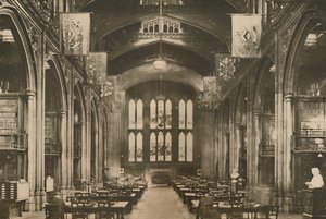 A Guildhall könyvtára, ahová minden londoninak mennie kell, 1935. alkotó: Joel