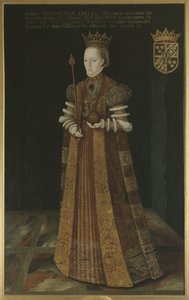 Marguerite Lejonhufvud, reine consort de Sweden, Seconde epouse Gustave I Vasa – Margit Leijonhufvud svéd királynő (1516-1551), készítette: Uther, Johan Baptista van (aktív 1562-1597). Olajfestmény. Mérete: 195x121 cm. Stockholmi Nemzeti Múzeum alkotó: Johan Baptista van (active 1562 1597) Uther