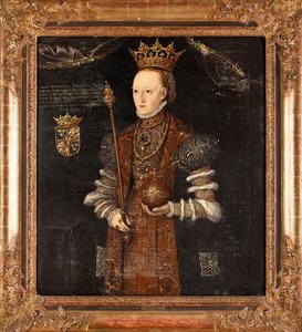 Marguerite Lejonhufvud (született: Margareta Eriksdotter) (1516-1551) portréja, reine de Suede - Johan Baptista van Uther peinture (actif 1562-1597), huile sur toile (102x90 cm) alkotó: Johan Baptista van (active 1562 1597) Uther