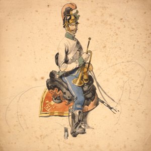 Az 5. dragonyosezred egyik katona, Savoyai Jenő herceg 1840-50