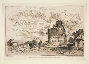 Demolitions de la Rue des Francs-Bourgeois Saint-Marcel (Lebontás a Rue des Francs-Bourgeois Saint-Marcel-nál) alkotó: Johan Barthold Jongkind