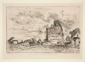Demolitions de la Rue des Francs-Bourgeois Saint-Marcel (Lebontás a Rue des Francs-Bourgeois Saint-Marcel-nál) alkotó: Johan Barthold Jongkind
