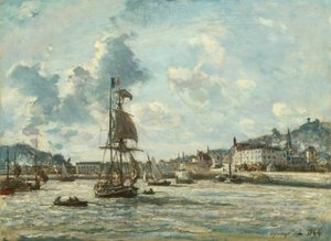 Honfleur kikötőjének bejárata alkotó: Johan Barthold Jongkind