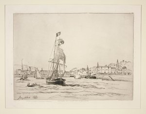 Honfleur kikötőjének bejárata alkotó: Johan Barthold Jongkind