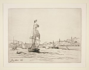 Honfleur kikötőjének bejárata alkotó: Johan Barthold Jongkind