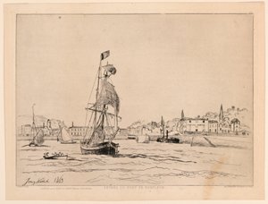 Honfleur kikötőjének bejárata alkotó: Johan Barthold Jongkind
