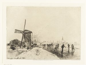 Kilátás Maassluisra Vue de la ville de Maaslins (Hollandia) (sorozat címe) alkotó: Johan Barthold Jongkind