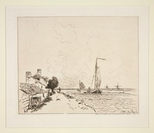 A két csónak? vitorlázás (The Two Sailboats) alkotó: Johan Barthold Jongkind