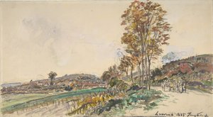 Út a La Côte-Saint-André közelében, 1885. alkotó: Johan Barthold Jongkind