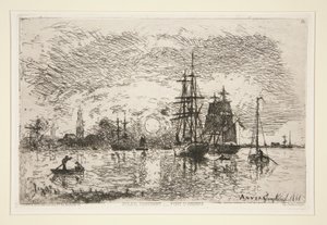 Naplemente – Port d alkotó: Johan Barthold Jongkind