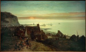 Naplemente a St. Valéryen– Caux alkotó: Johan Barthold Jongkind