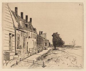 A házak a csatornaparton alkotó: Johan Barthold Jongkind
