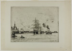 Rotterdam régi kikötője alkotó: Johan Barthold Jongkind