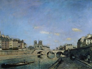A Szajna és a Notre Dame Párizsban alkotó: Johan Barthold Jongkind