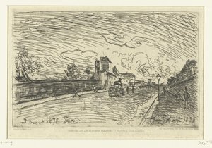 A Cochin Kórház kijárata (Faubourg Saint-Jacques, Párizs) Sortie de la Maison Cochin (Faubourg Saint-Jacques) (cím a tárgyon) alkotó: Johan-Barthold Jongkind