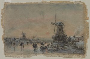 Arnheim látképe, 1864. alkotó: Johan Barthold Jongkind