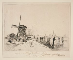 Kilátás Maaslins városára (Hollandia) alkotó: Johan Barthold Jongkind