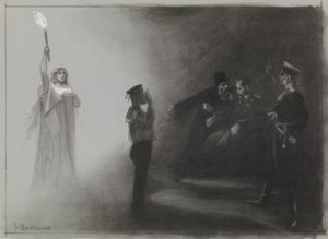 Illusztráció: De Amsterdammer: Oroszország veresége a tengeren, 1905. június 4