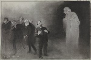 Illusztrációs terv a De Amsterdammerben: Schimmel elfelejtése den Stadschouwburg újévi kívánságában, 1907. január 13.