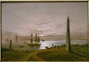 Fjord táj a holdfényben alkotó: Johan Christian Dahl