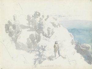A Monte S. Angelo-ra vezető emelkedőtől alkotó: Johan Christian Dahl