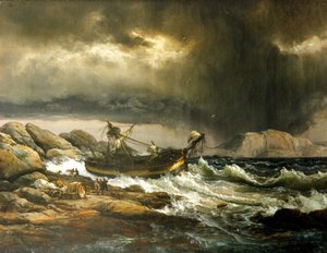 Hajótörés alkotó: Johan Christian Dahl