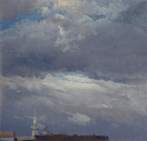 Viharfelhők a drezdai vár tornya felett alkotó: Johan Christian Dahl