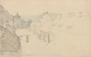 A Christianiában található Megváltónk-templom a Grensenről nézve alkotó: Johan Christian Dahl