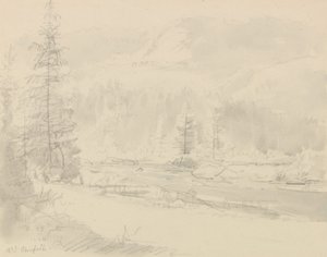 Bruflatnál alkotó: Johan Christian Dahl