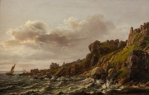 Nézet a svédországi Kullenben alkotó: Johan Christian Dahl