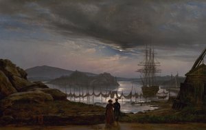 Kilátás a Christiania melletti Vaekero-ból alkotó: Johan Christian Dahl