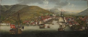 Kilátás Bergen kikötőjére alkotó: Johan Christian Dahl