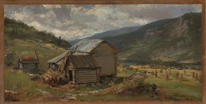 Kilátás Hjelle-re Valdresben alkotó: Johan Christian Dahl
