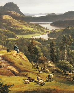 Kilátás a Bergen melletti Lyse apátságra alkotó: Johan Christian Dahl