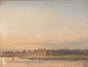 Kilátás az Elbára alkotó: Johan Christian Dahl