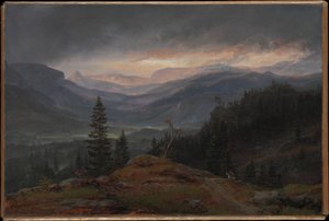 Kilátás Hallingdalra alkotó: Johan Christian Dahl