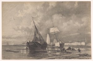 Vlissingen (eredeti cím az objektumon) alkotó: Johan Conrad Greive (signed by artist)