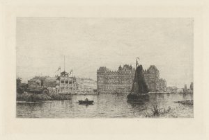 Kilátás az Amstel Hotelre alkotó: Johan Conrad Greive