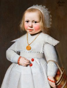 "Egy kétéves lány portréja" (egy kétéves lány portréja) Jan Cornelisz van Loenen festménye (1580/1600 -1636 körül) - 1636 - Olaj, fa Dimp 56x45 cm Hallwylska Museet, Stockholm alkotó: Johan Cornelisz van Loenen