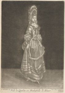 Minőségi lány téli negligee-ben alkotó: Johan Danckerts