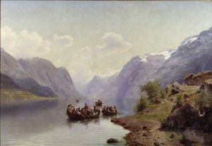 Menyasszonyi kísérő a Hardanger Fiordon, 1865